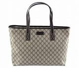「【並行輸入】グッチ GUCCI トートバック 211137 FCIEG 9643 PVCキャンバス×レザー (GGベージュ×ブラウン)」の画像