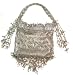Kenny Ma Silver Red Carpet Designer Evening Clutch Handbag with White Opal Swarovski Crystals