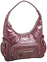 KATHY Van Zeeland Crown Princess Organizer Hobo,Violet,one size