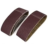 uxcell 研磨紙　研磨布 粒状　533mmx75mm 粒性50 輪形　ダークブラウン　5個入り