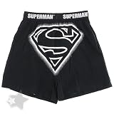 Superman Black and White Logo Boxer Shorts for Men