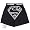 Superman Black and White Logo Boxer Shorts for Men