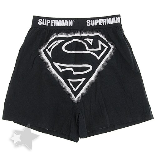 Superman Black and White Logo Boxer Shorts for Men