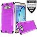 Galaxy On5 Case With Tempered Glass Screen Protector,IDEA LINE(TM) Hybrid Hard Shockproof Slim Fit Brushed Shockproof Protector Cover Heavy Duty Protective (Purple)