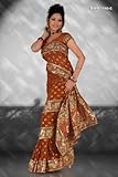 IMAGE OF Akshata Mustard Georgette Wedding Function Sari saree