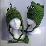 Dinosaur Wool Pilot Animal Cap/Hat with Ear Flaps and Poms