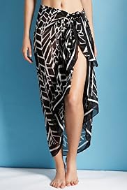 Geometric Print Tie Waist Sarong Geometric Print Tie Waist Sarong