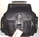 Jacara by David King Leather Backpack 323 Black thumbnail
