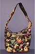 Designer Handbag - Puppy Love Design Messenger Bag (Dog Print Purse) Small - Black