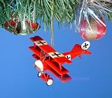 SORA *1 CHRISTMAS ORNAMENT GERMAN FOKKER TRIPLANE RED BARON HOME DECORATION TREE DECOR (Original from The Best Moment @ Amazon)IMAGE