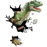 Jurassic T-Rex Dinosaur Breaking Through Wall Mural