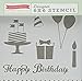 Echo Park Paper Company Stencil, 6 x 6-Inch, Happy Birthday