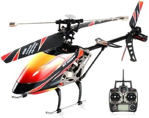 WLtoys V912 2.4GHz 4-Channel Single-propeller RC Helicopter with Right/Left Hand Switch Remote Control (Orange)