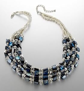 Cube Shell Multi-Strand Necklace