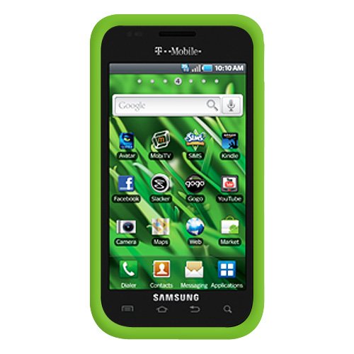 Amzer Silicone Skin Jelly Case for Samsung Vibrant T959 - Green