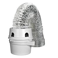 Dundas Jafine TDIDVKZW ProFlex Indoor Dryer Vent Kit with 4-Inch by 5-Foot ProFlex Duct