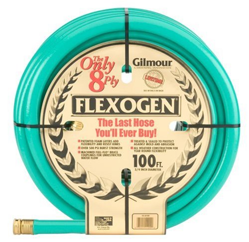 Gilmour 10 Series 8 Ply Flexogen Hose, 3/4 Inch x 100 Feet, #10-34100, Green