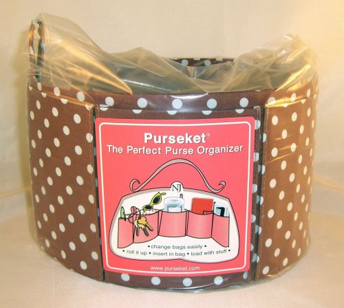 Purseket Purse Organizer Brown / Blue Dot - Small