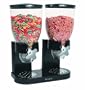Zevro Dual Dry Food Dispenser, Black/Chrome