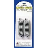 Bachmann Trains Snap-Fit E-Z Track Half Section 18� Radius Curved Track (4 card)