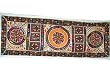 Ivory Red Vintage Sari Mirror Banjara Tapestry Wall Hanging Table Runner 60 X 20