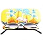 Fashion Hand Painted Half Lens Pink Flamingo Design Reading Glasses with Hard Case Spring Hinge