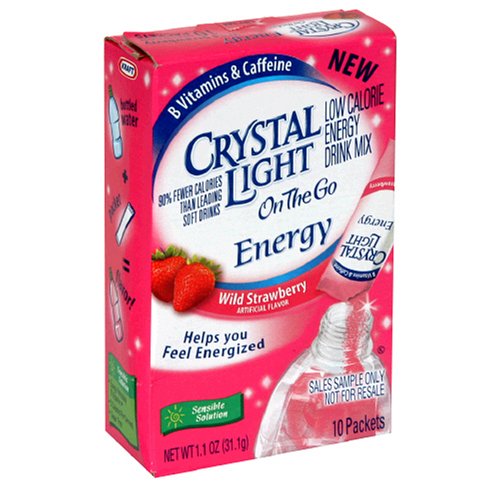 Crystal Light On the Go, Energy Wild Strawberry, 10-Count Box (Pack of 6)