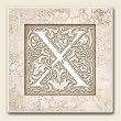 AbsorbaStone Coaster set~ Monogram Initial X ~ 4 Tile Drink Coasters ~ code 593C