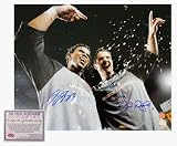 David Wright and Jose Reyes New York Mets MLB Autographed 2006 NL East Champs Celebration 16 x 2