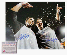 David Wright and Jose Reyes New York Mets MLB Autographed 2006 NL East Champs Celebration 16 x 2