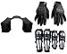 Autopearl Premium Quality Bike Accessories ( Water Proof Bike Twin Saddle Bags Black. & Scoyco MC-10 1 Pair of Hand Grip Gloves for Bike Motorcycle Scooter Riding - (Black) & Pro Biker Knee Pads Motorcycle Knee Motion Warm Professional Pads. RS.4133.00