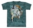 The Mountain Mens Wolf Spirit Shield Short Sleeve Tee