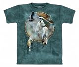 The Mountain Mens Wolf Spirit Shield Short Sleeve Tee