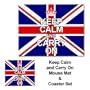 Keep Calm & Carry On Mouse Mat & Coaster Set