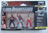 WWE Micro Aggression Triple Pack And Feature Aggessory - Big Daddy V - Shelton Benjamin - Chavo Guerreo - These are very small figures about 2" inches tallIMAGE