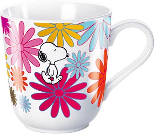 United Labels 0113326 - Best of Snoopy-Fleuri Becher Porzellan in prämierter Geschenkverpackung 300 ml