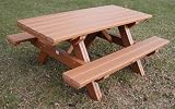Engineered Plastic Systems PT4 4 ft Table in Ceder with Steel Reinforcements