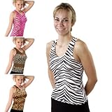 Pizzazz Girls Animal Print Racerback Dance Cheer Tank Top Shirt 2T-16