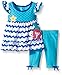Nannette Baby Girls' Little 2 Piece Ruffled Sleeve Playwear Set
