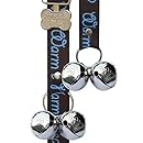 PoochieBells Housetraining Dog Doorbell, Chocolate Brown Cold Nose Warm Heart Word Design