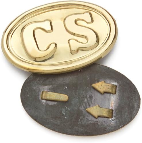 Denix Civil War Confederate 16-04A Brass Oval Enlisted Belt Buckle 3 3/8"x2 1/8"