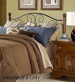 Fashion Bed Group Doral Headboard, Matte Black/Walnut, Queen