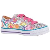 Skechers Twinkle Toes S Lights Sugarlicious Lighted Sneaker Little KidBig KidSilverMultiNeon2 M US Little Kid