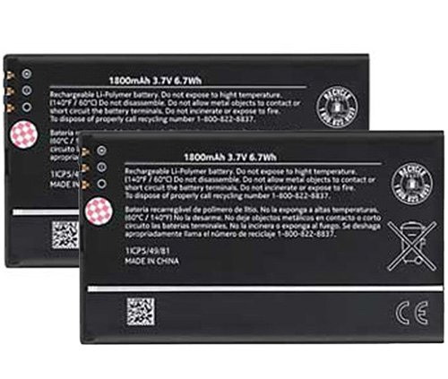 Replacement Battery Nokia BP-4W BP4W for Nokia Lumia 810 T-Mobile Lumia 822 ( 2 Pack )