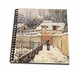 BLN Scenes of Winter Fine Art Collection - The Chemin de ltarche, Louveciennes, Under Snow by Alfred Sisley - Memory Book 12 x 12 inch (db_175472_2)