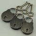 Old Vintage Antique Style Mini Padlocks Key Lock (Lot of 3)