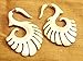 A Pair of Tribal Organic Fake Gauges Tattoo Brown Wooden Earrings Sew_2