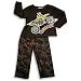 B.T. Kids - Boys Long Sleeve Fleece Motorcycle Pajamas, Brown