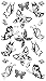 Supperb® Temporary Tattoos - Small Black Butterflies