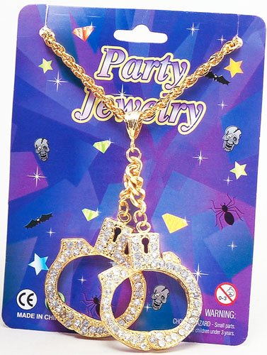 NEW METAL HANDCUFF NECKLACE HEN NIGHT